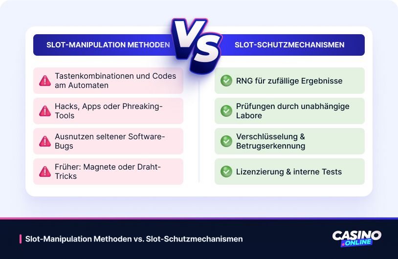 Slot-Manipulation Methoden vs. Slot-Schutzmaßnahmen